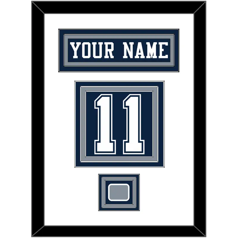 Dallas Nameplate & Number (Back) With Super Bowl Jersey Patch - Blue Jersey - Triple Mat 1