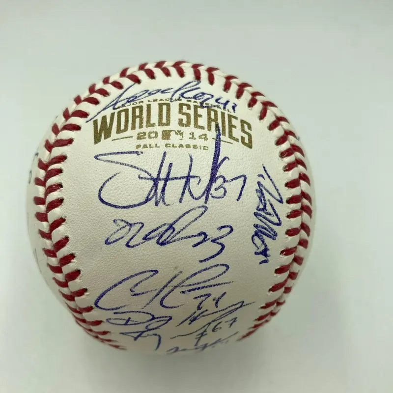 2014 Kansas City Royals AL Champs Team Signed World Series Baseball JSA COA