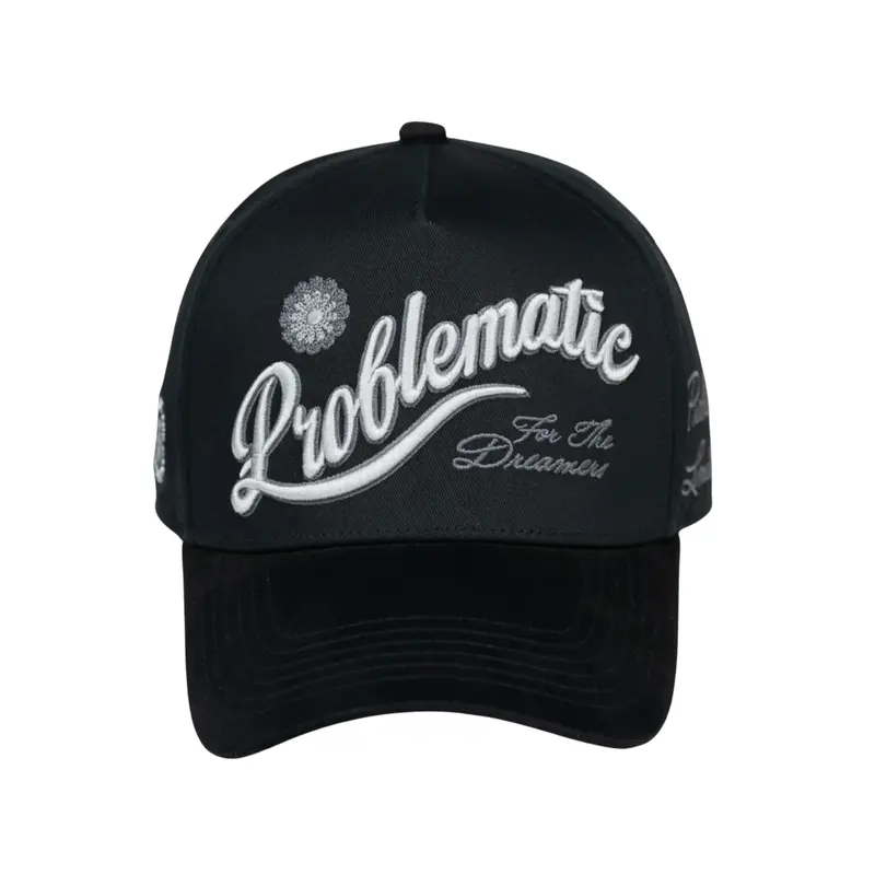 CHIQUETE HATS BLACK PROBLEMATIC SNAPBACK HAT CHPROBLEMATIC