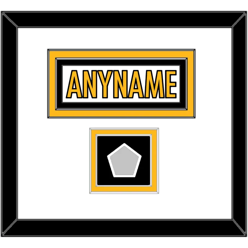 Pittsburgh Nameplate & Super Bowl Jersey Patch - Road White - Double Mat 2