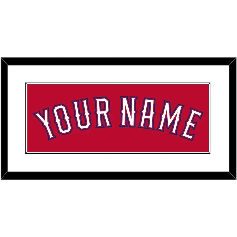 Texas Name - Alternate Red (2016-2019) - Single Mat 1