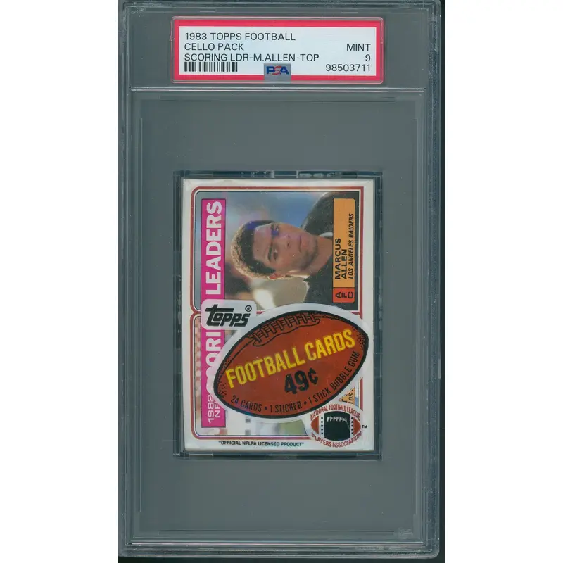 1983 Topps Football Unopened Cello Pack PSA 9 Scoring Leader Top *3711