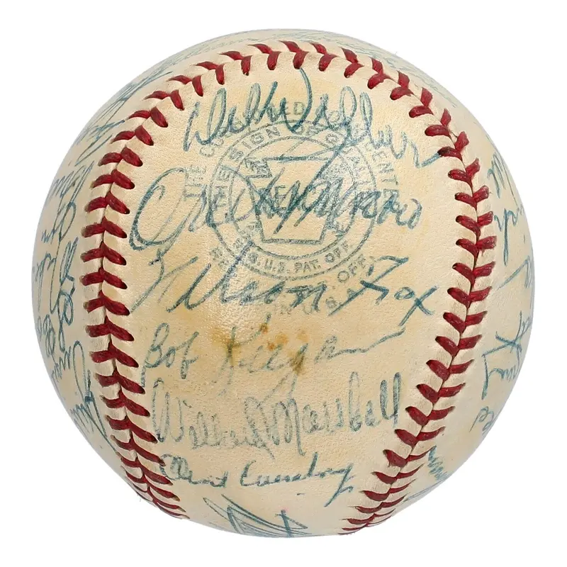 Nellie Fox 1955 Chicago White Sox Team Signed American League Baseball JSA COA