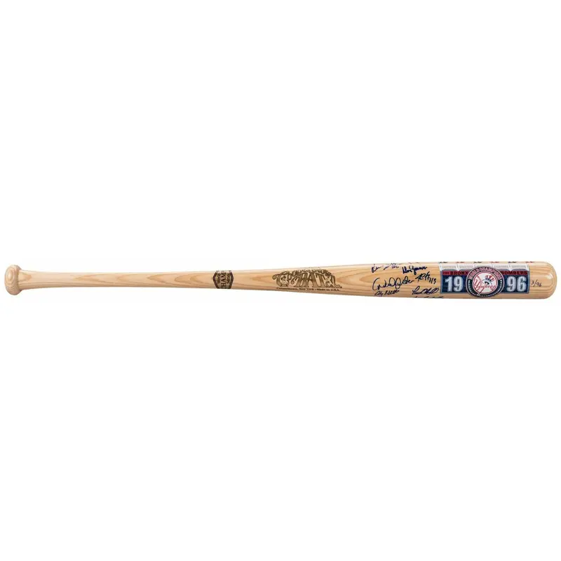 Stunning 1996 New York Yankees W.S. Champs Team Signed Bat Beckett COA LE #3/96