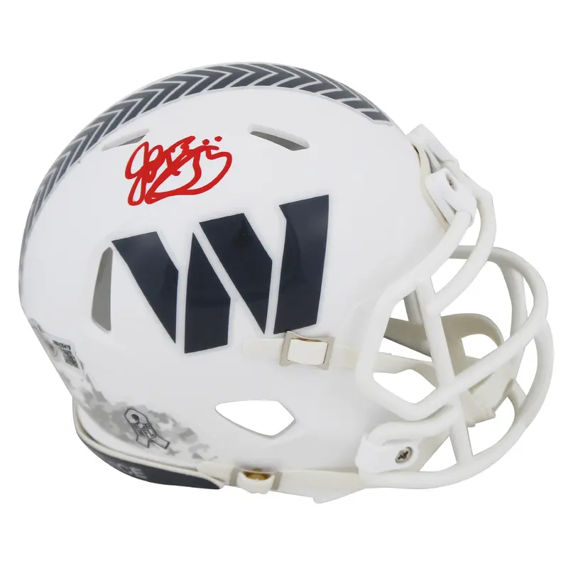 Commanders John Riggins Signed Salute To Service III Mini Helmet BAS Witnessed
