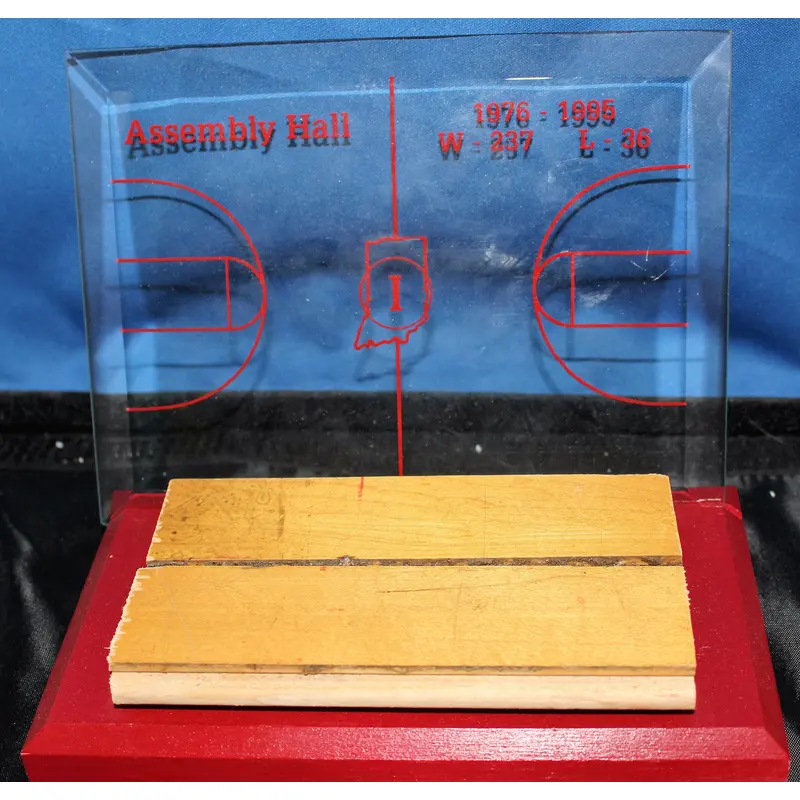 Indiana University Assembly Hall Floor Piece with Etched Glass Display