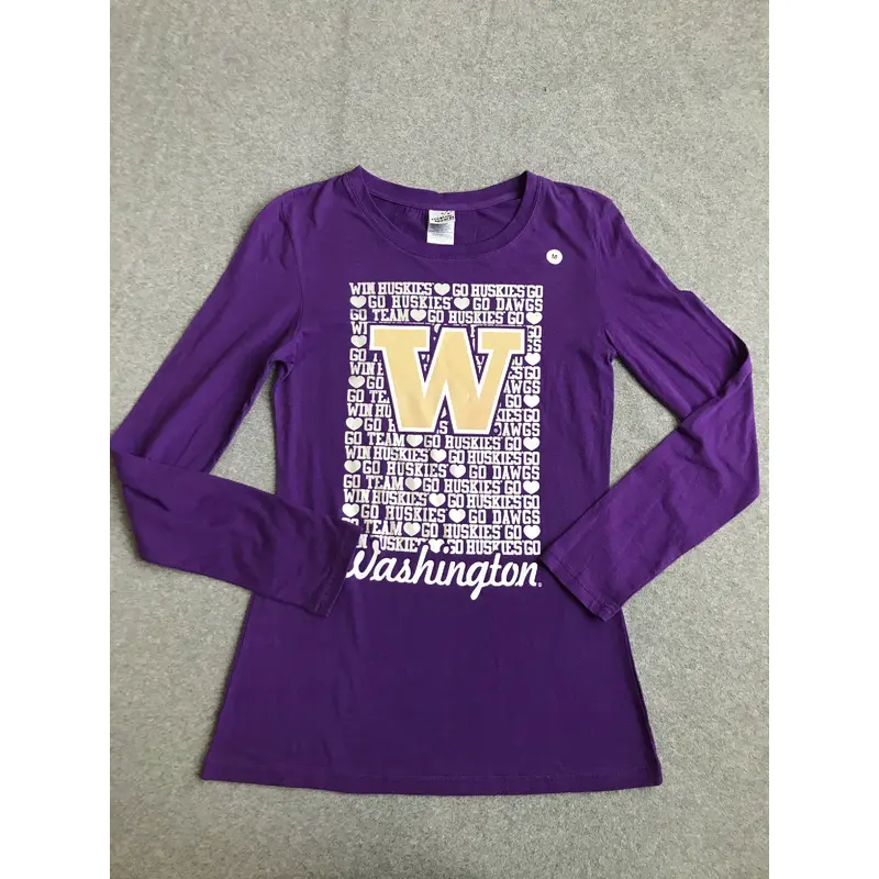Women's Purple UW Long Sleeve T-shirt