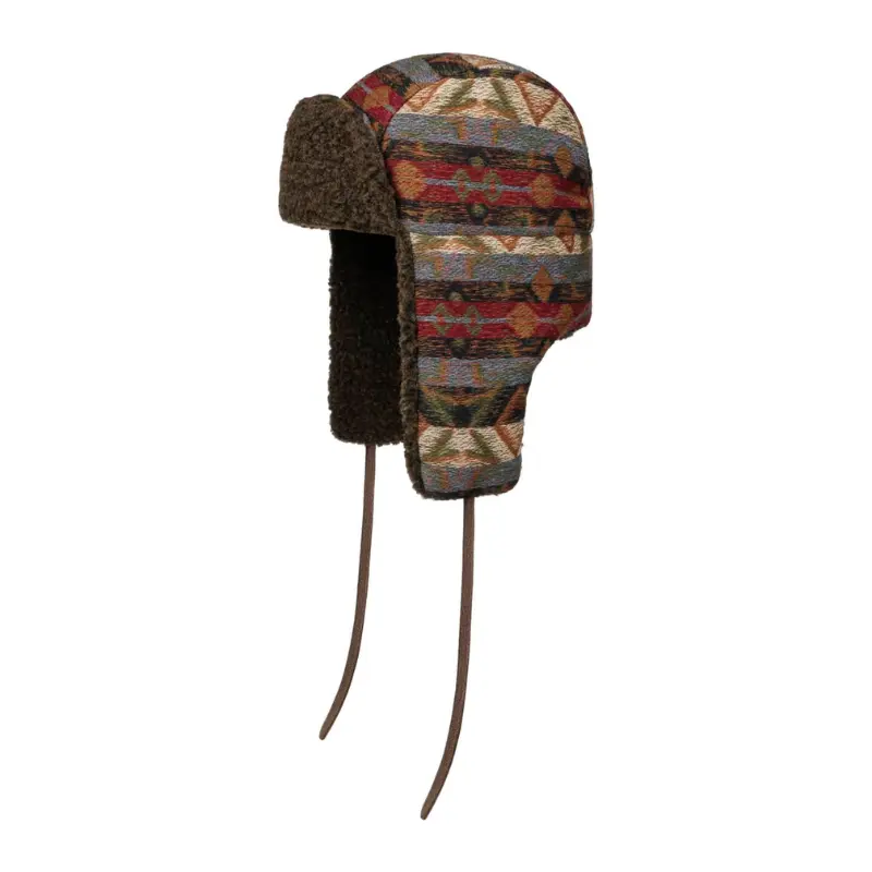 Stetson - Bomber Cap Ethnic Jacquard - Blue/Red
