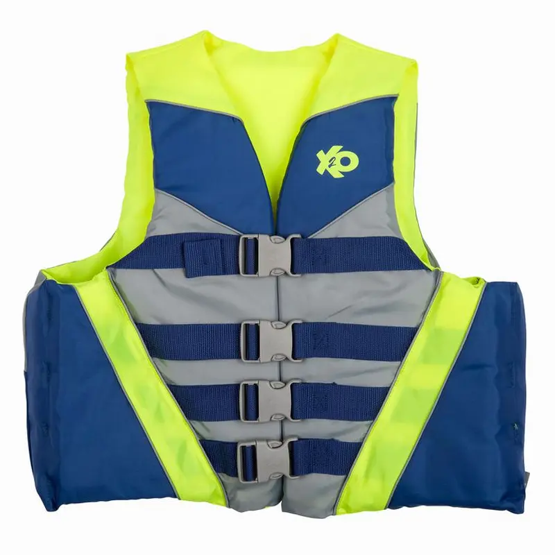 New 2XO Action 4 Buckle Life Vest Adult Size L/XL- Navy / Yellow
