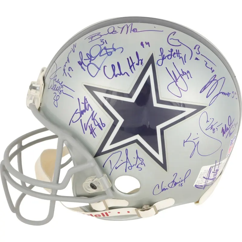 1995 Dallas Cowboys Super Bowl Champs Team Signed Authentic Helmet PSA DNA COA