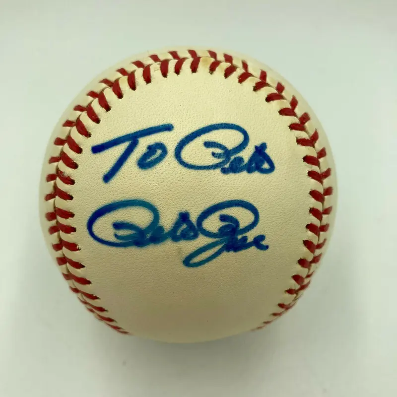 Pete Rose "To Pete" Signed Vintage National League Feeney Baseball JSA COA