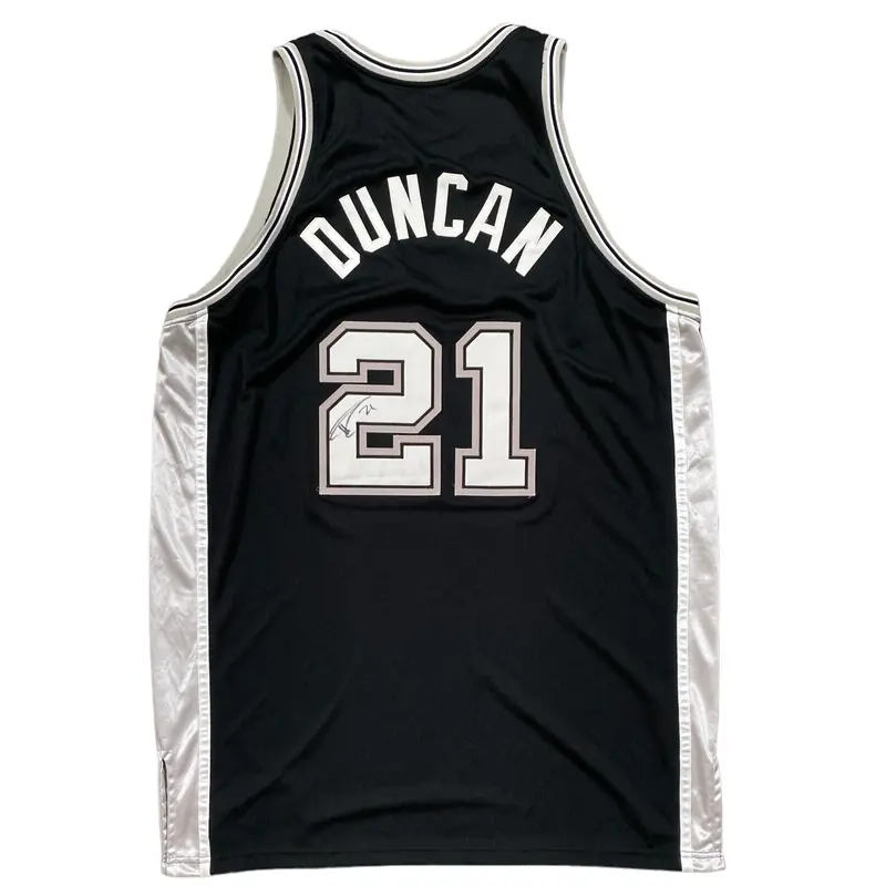 Tim Duncan Signed 2005-06 San Antonio Spurs Game-Used Jersey JSA COA