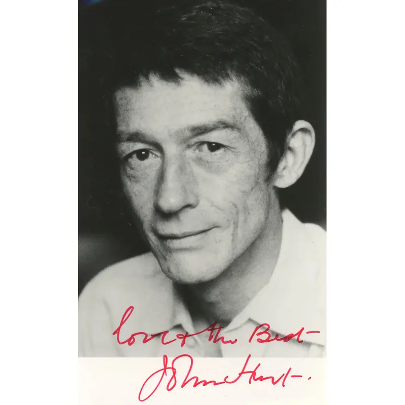 John Hurt 1984 Authentic Signed 3.5x5.5 Black & White Photo BAS #BL76424
