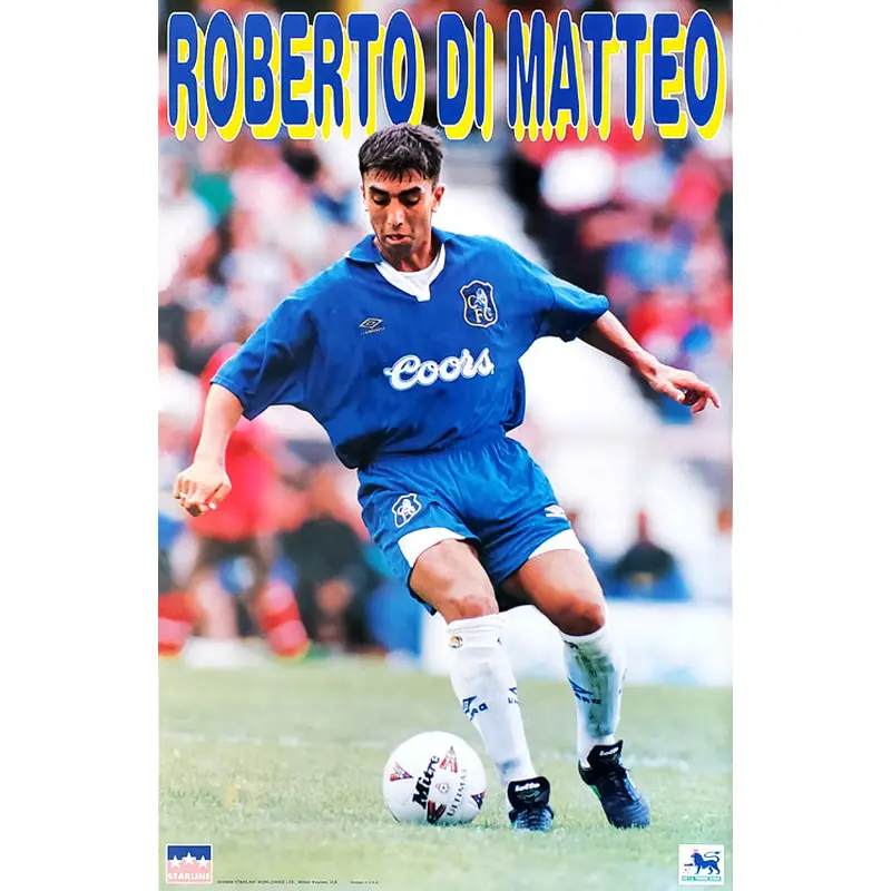 Roberto DiMatteo Chelsea FC Vintage Original Soccer Poster - Starline 1996
