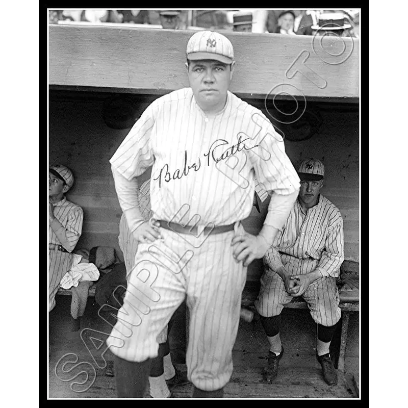 Babe Ruth 8X10 Photo - Autographed New York Yankees - 671