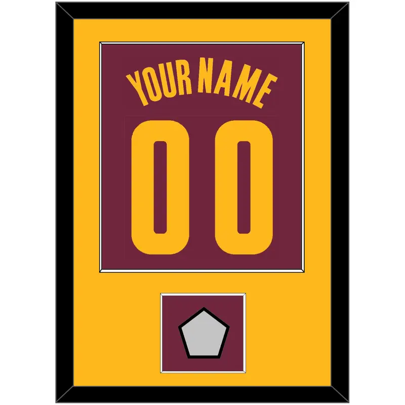 Cleveland Name & Number With Champions Patch - Road Red (2010-2017) - Single Mat 2