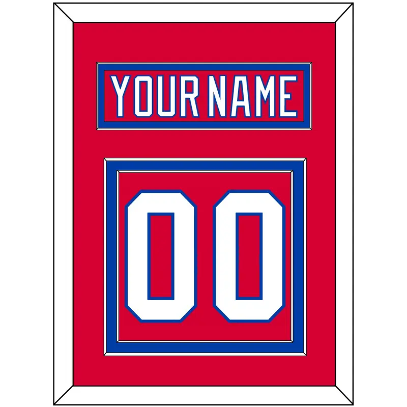 Washington Nameplate & Number (Back) - Alternate Red (2018-2020) - Double Mat 2