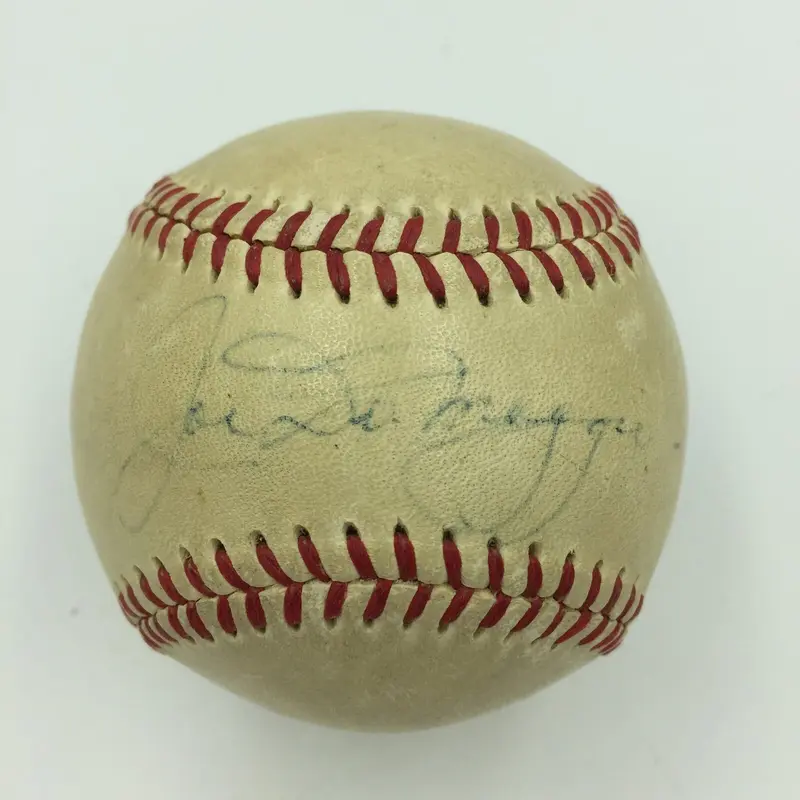 1940's Joe Dimaggio Playing Days Signed American League Harridge Baseball JSA