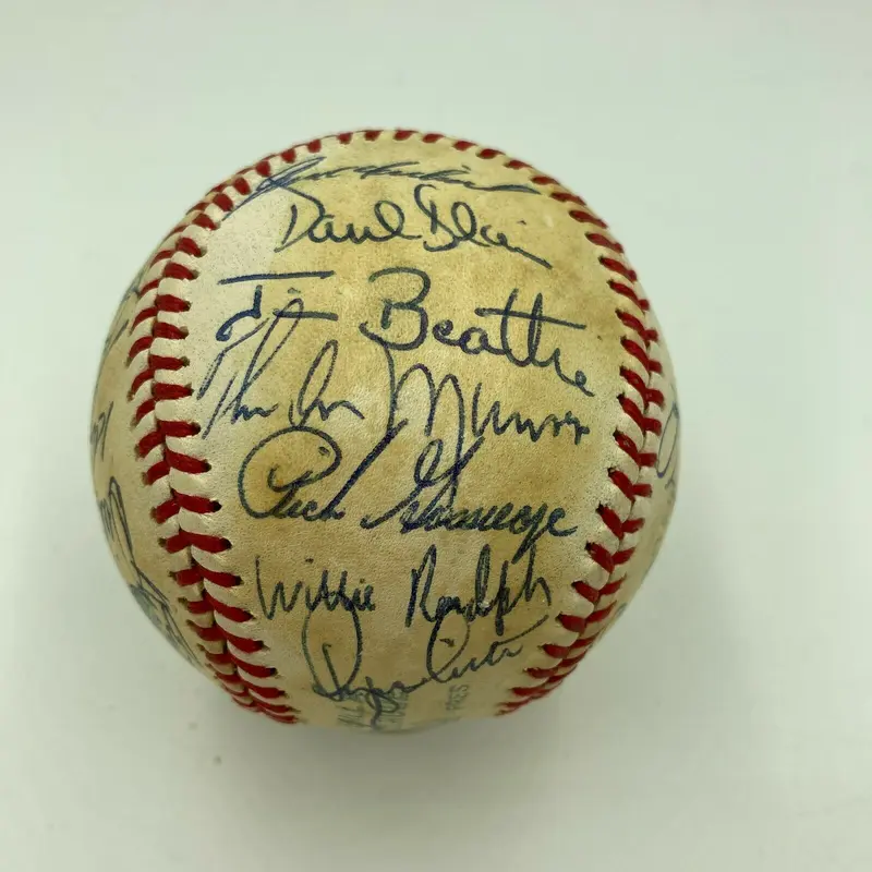 1978 NY Yankees World Series Champs Team Signed Baseball Thurman Munson JSA COA