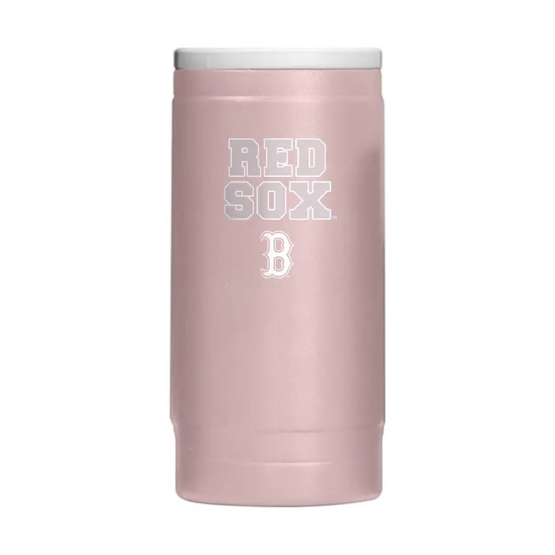 Boston Red Sox  Stencil Powder Coat Slim Can Coolie