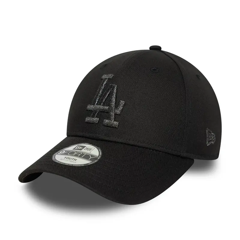LA Dodgers Youth MLB Metallic Black 9FORTY Adjustable Cap