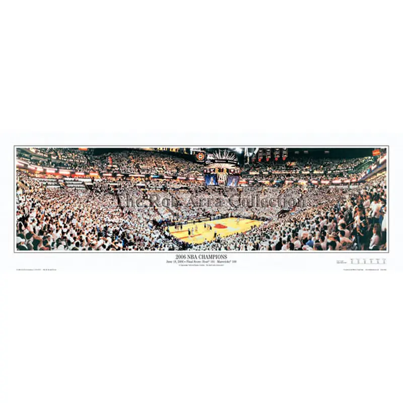 Miami Heat 2006 NBA Champions Panoramic Poster Print - Everlasting Images