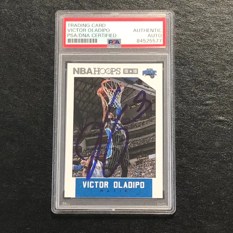 2015-16 NBA Hoops #210 Victor Oladipo Signed Card AUTO PSA/DNA Slabbed Magic