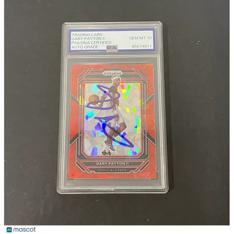 2022-23 Panini Prizm #50 Gary Payton II Red Ice Prizm signed card PSA Auto 10