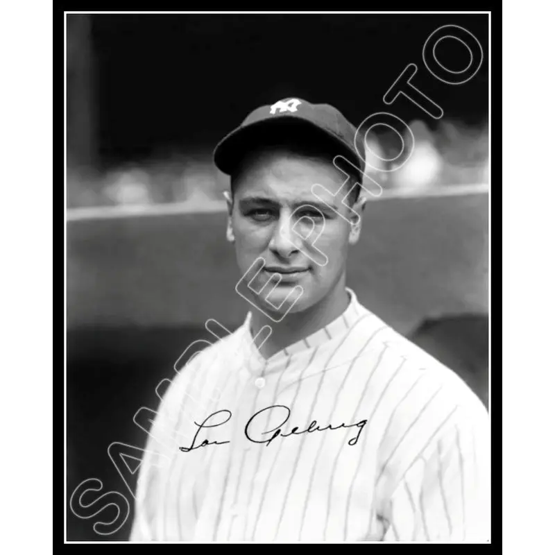 Lou Gehrig 8X10 Photo - Autographed 1927 New York Yankees - 350