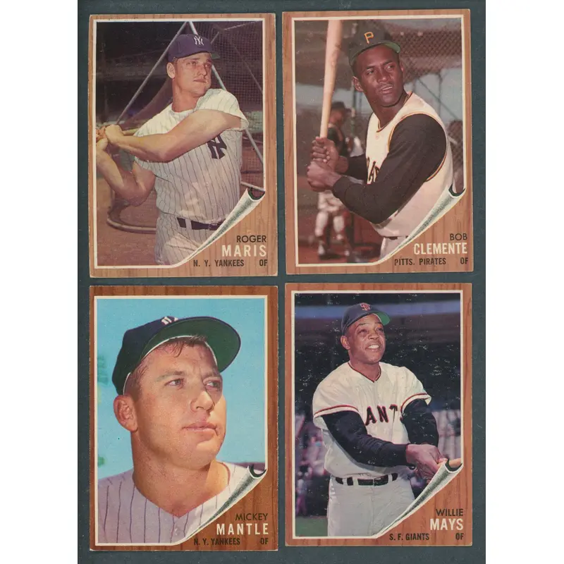 1962 Topps Baseball Near Set (596/598) EX EX/MT