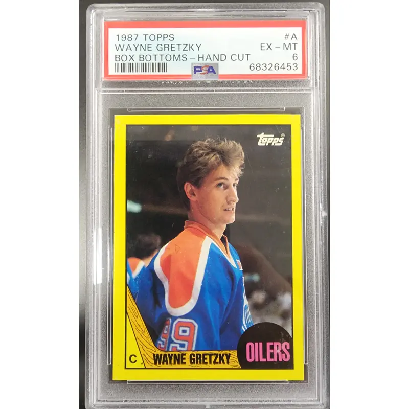 Wayne Gretzky 1987 Topps Box Bottoms PSA 6 Ex-Mint