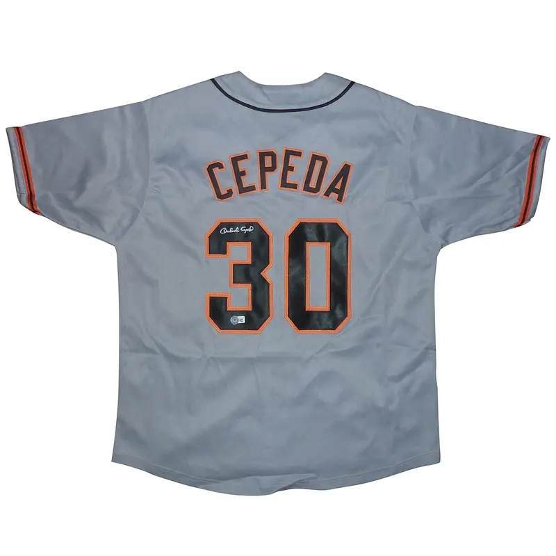 Orlando Cepeda Autographed San Francisco (Grey #30) Custom Jersey - Beckett