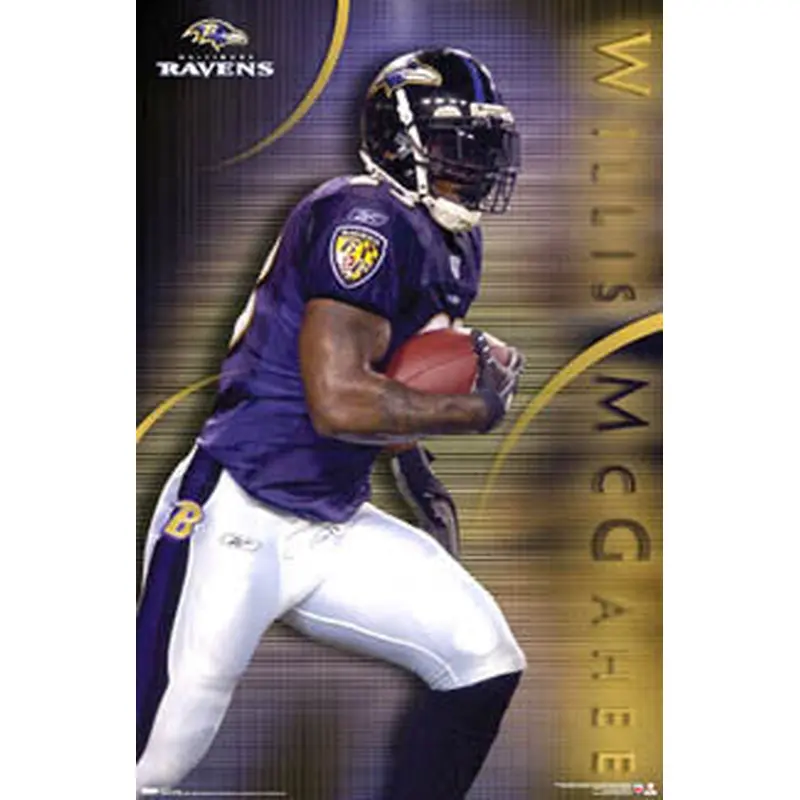 Willis McGahee "Purple Power" Baltimore Ravens Poster - Costacos 2007