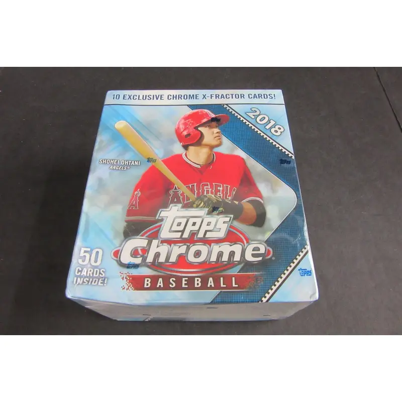 2018 Topps Chrome Baseball Mega Box (50 Cards)