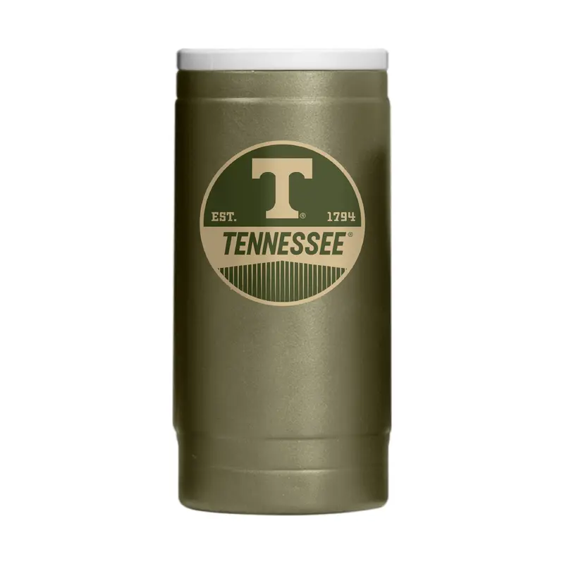 Tennessee  Badge Powder Coat Slim Can Coolie