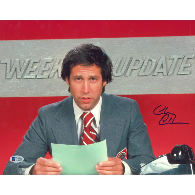 Chevy Chase Saturday Night Live Authentic Signed 11x14 Horizontal Photo BAS