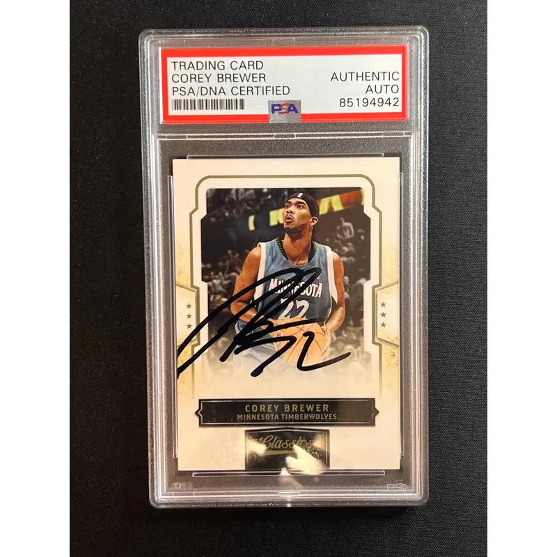 2008-09 Panini Classics #56 Corey Brewer Signed Card AUTO PSA Slabbed Timberwolves