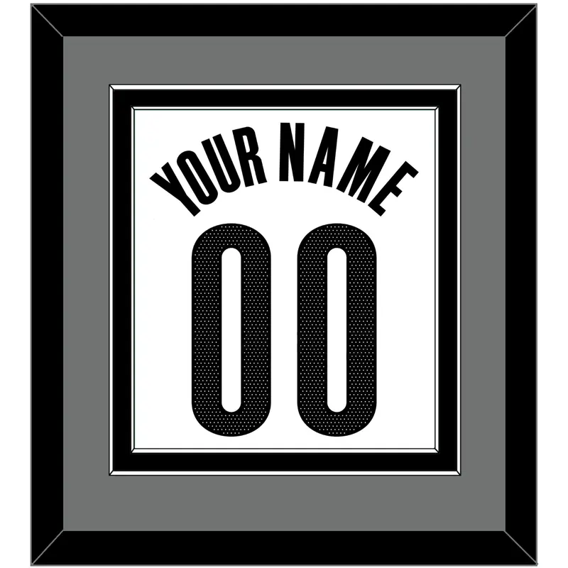 Brooklyn Name & Number - White Association - Double Mat 2