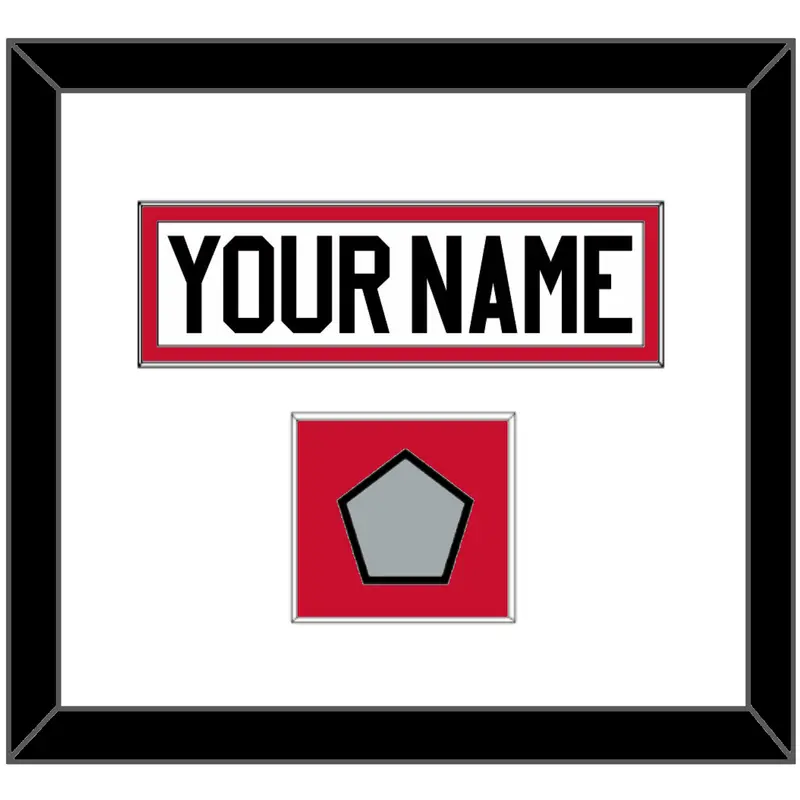 Chicago Nameplate & Stanley Cup Champions Patch - Road White (2007-2017) - Single Mat 1