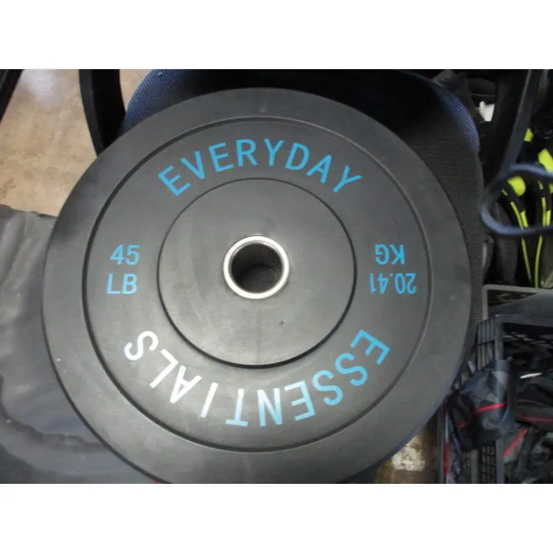 Used Essentials Everyday Bumper Plates 45lb 1qt
