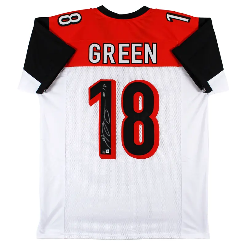 A.J. Green Authentic Signed White Pro Style Jersey BAS Witnessed