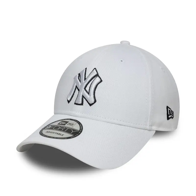 New York Yankees MLB Outline White 9FORTY Adjustable Cap