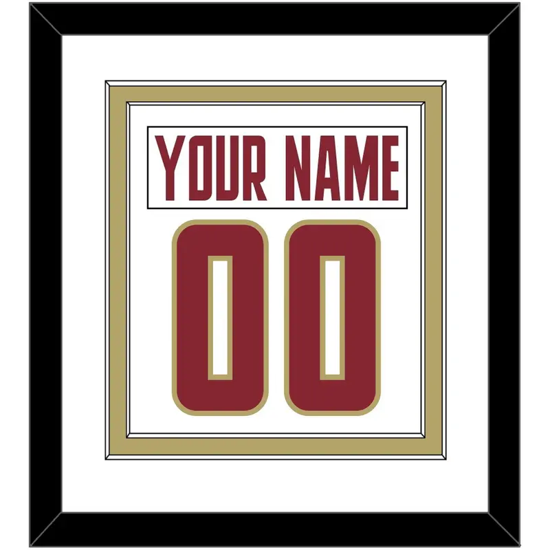 Boston College Nameplate & Number (Back) Combined - Home White (2011-2015) - Double Mat 1