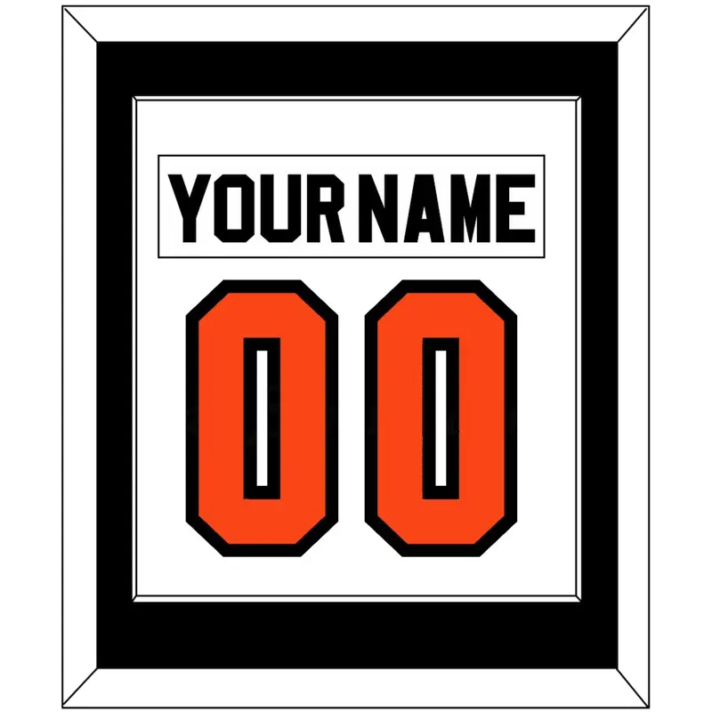 Philadelphia Nameplate & Number (Back) Combined - Road White (2007-2010) - Single Mat 2