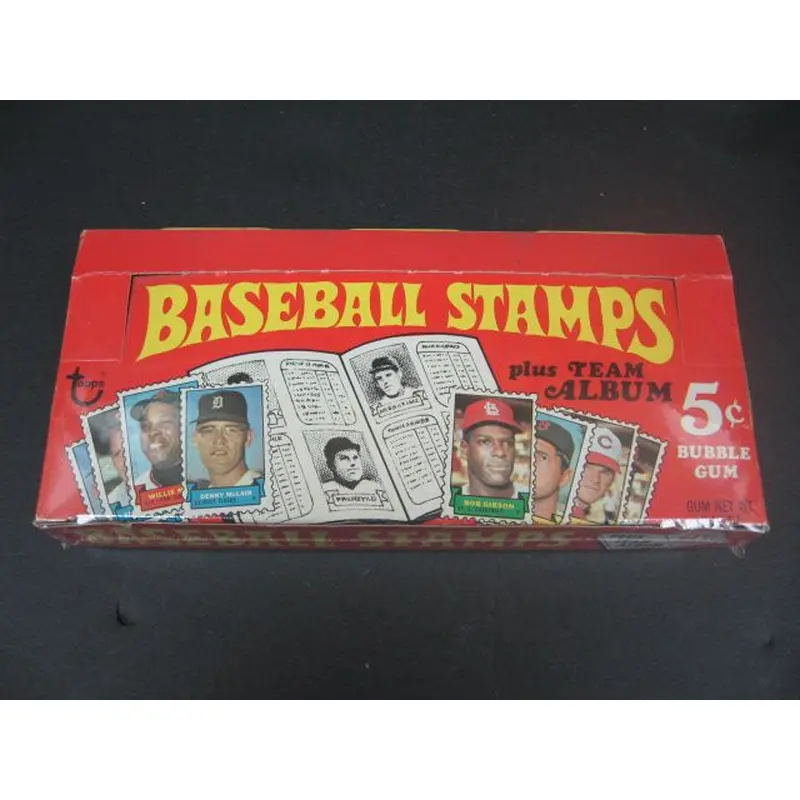 1969 Topps Baseball Stamps 5 Cent Empty Display Box