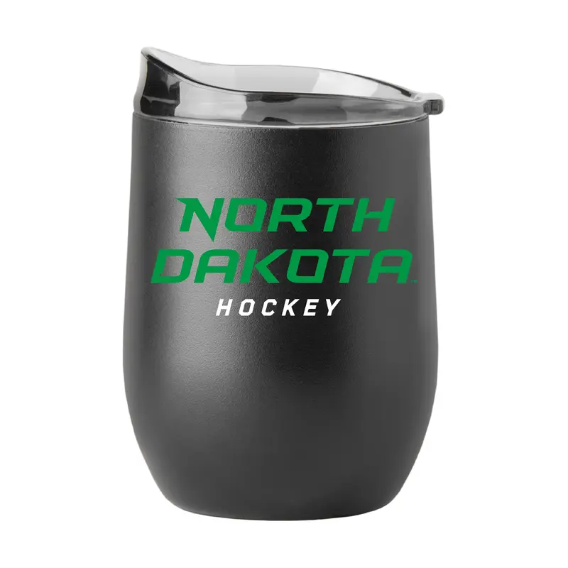 North Dakota Hockey 16oz Powder Coat Curved Beverage