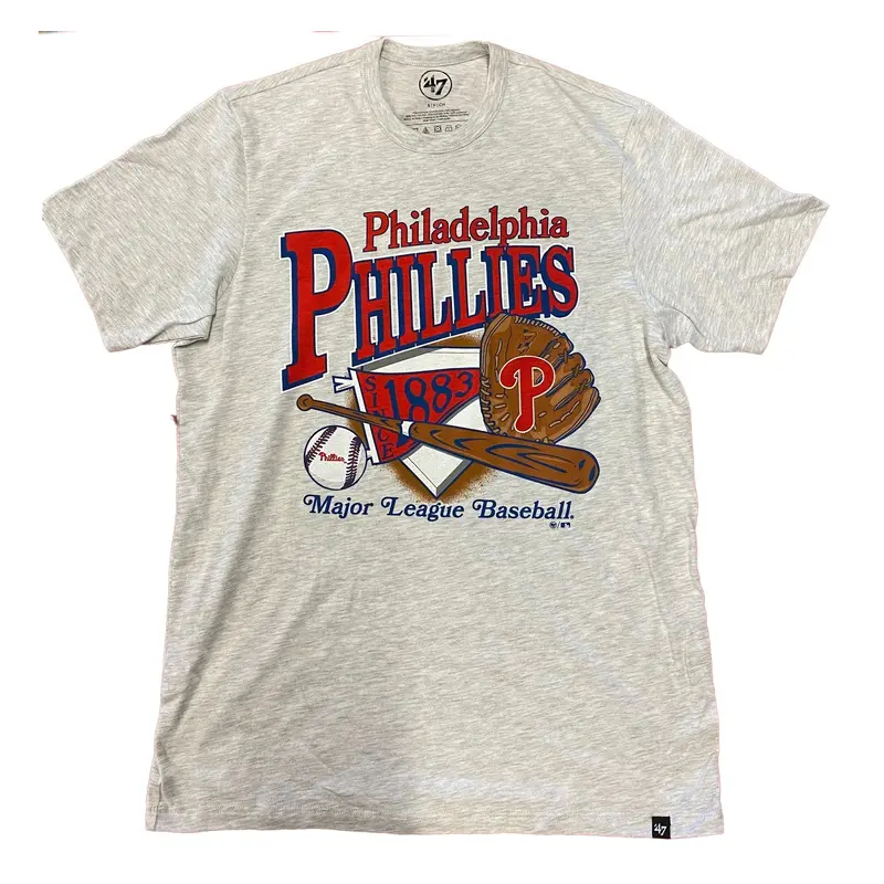 47 Philadelphia Phillies Relay Grey at Bat Franklin Tee