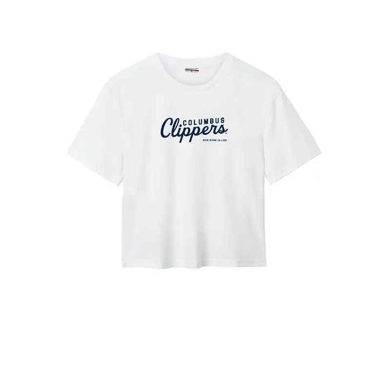 Columbus Clippers Where I'm From Women's White Small Font Easy Tee