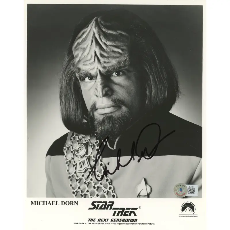 Michael Dorn Star Trek The Next Generation Signed 8x10 Photo BAS #BL44514