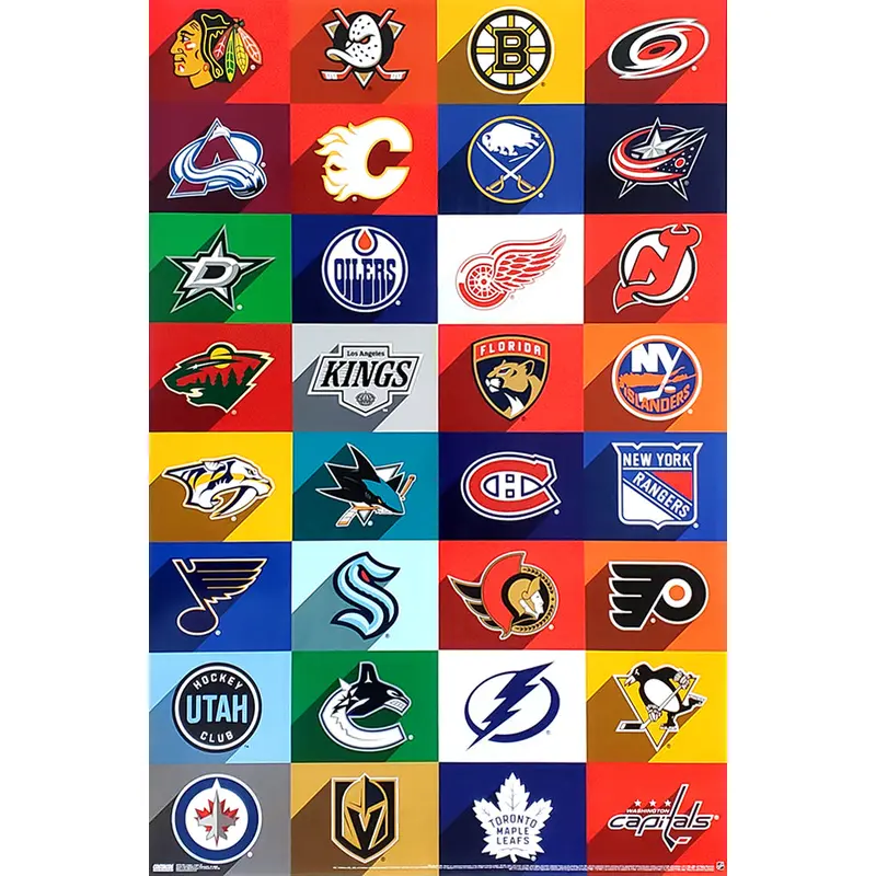 The NHL Hockey Universe All 32 Team Logos Official Poster - Costacos Sports